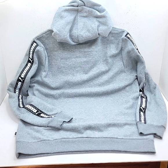 PUMA GREY SWEATSHIRT WITH HOODIE, UNISEX, MEDIUM SIZE - Picture 8 of 11